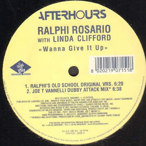 RALPHI ROSARIO - Wanna Give It Up, Feat. Linda Clifford 