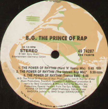 B.G. The Prince Of Rap - The Power Of Rhythm (Benji Candelario, Joey Beltram Rmxs) 