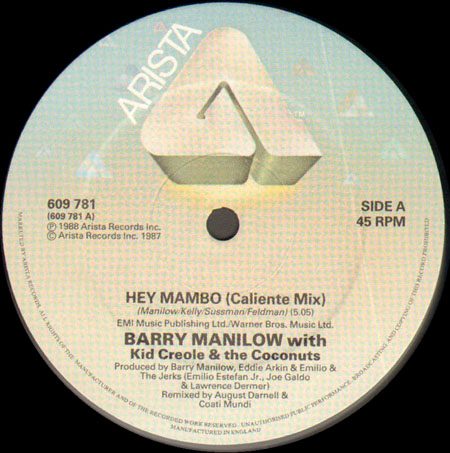 BARRY MANILOW WITH KID CREOLE AND THE COCONUTS - Hey Mambo