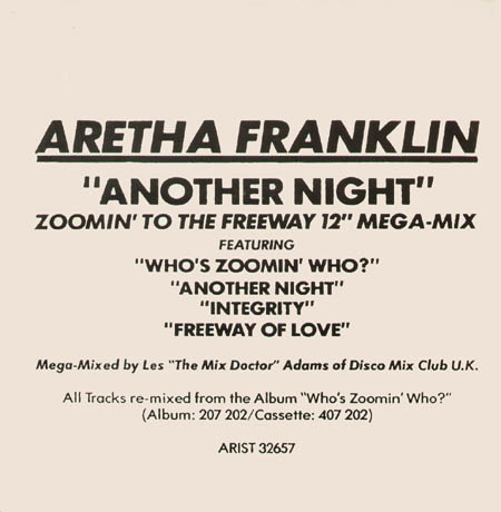 ARETHA FRANKLIN - Another Night (Zoomin' To The Freeway 12 Mega-Mix)
