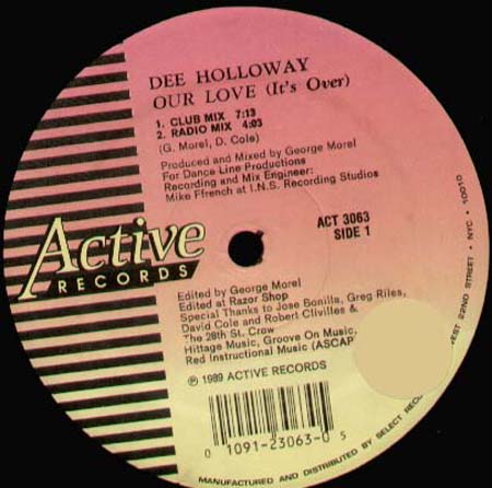 DEE HOLLOWAY - Our Love (It's Over) 