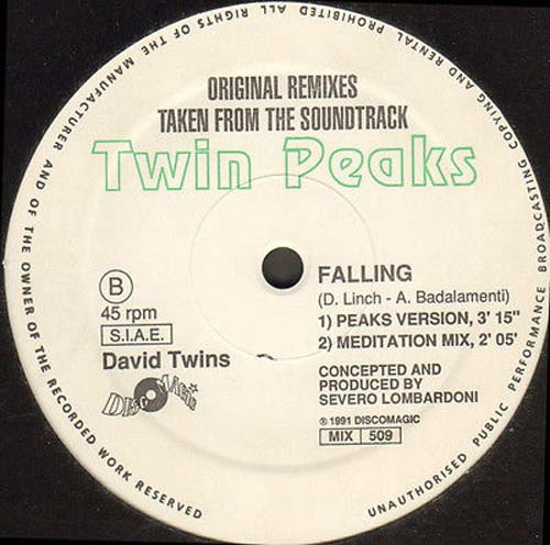 D. TWINS - Falling - Original Remixes Taken From The Soundtrack Twin Peaks