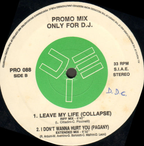 VARIOUS (THE MASTERS / INTREPID / COLLAPSE / PAGANY) - Promo Mix 88 (Listen Now / Don't Hold Back / Leave My Life / I Don't Wanna Hurt You)
