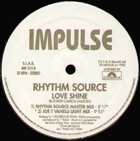 RHYTHM SOURCE - Love Shine (Joe T. Vannelli Mixes)