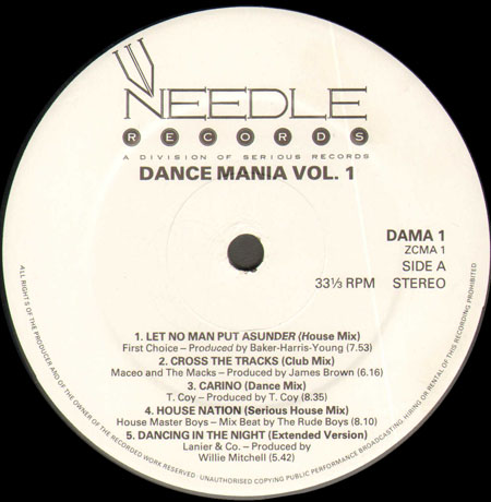 VARIOUS - Dance Mania Volume 1