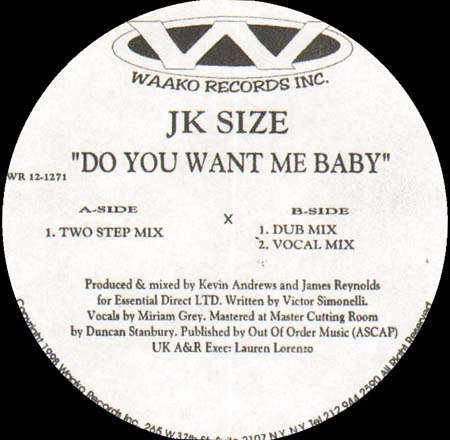 JK SIZE - Do You Want Me Baby