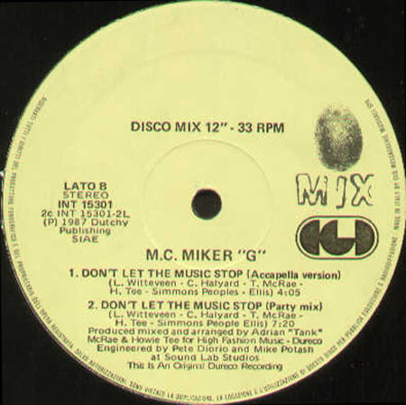MC MIKER G - Don't Let The Music Stop 