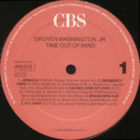 GROVER WASHINGTON JR. - Time Out Of Mind