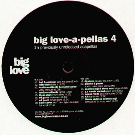 VARIOUS - Big Love-A-Pellas 4