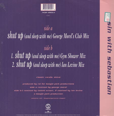 SIN WITH SEBASTIAN - Shut Up (And Sleep With Me) (Remixes)