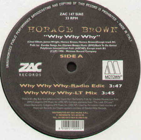 HORACE BROWN - Why Why Why / Trippin'