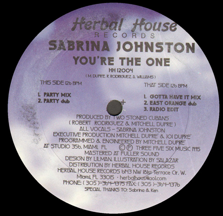 SABRINA JOHNSTON - You're The One