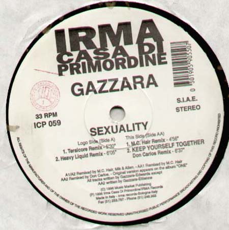 GAZZARA - Sexuality / Keep Yourself Together (Don Carlos Rmx)