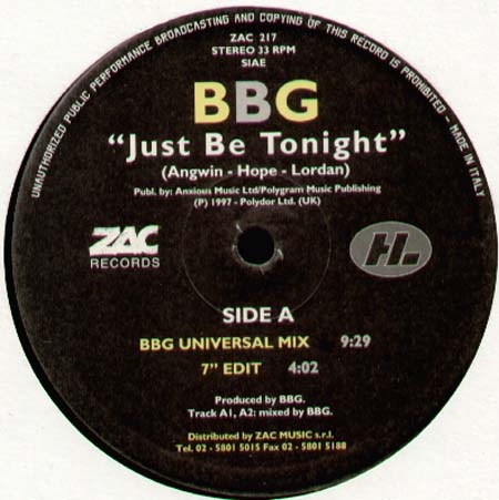BBG - Just Be Tonight