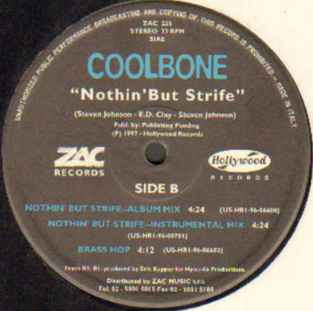 COOLBONE - Nothin' But Strife