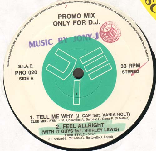 VARIOUS (J.CAP/WITH IT GUYS/NEON LIGHT/LISA B.) - Promo Mix 20 (Tell Me Why / Feel Allright / Keep On Dancing / Love Is)