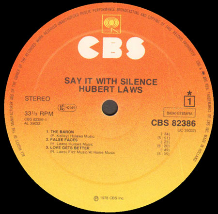 HUBERT LAWS - Say It With Silence