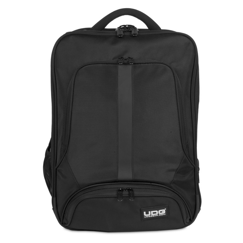 slim black backpack