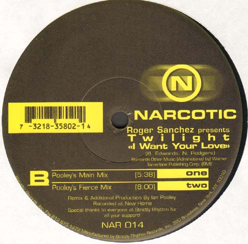 ROGER SANCHEZ -  I Want Your Love, PresentsTwilight 
