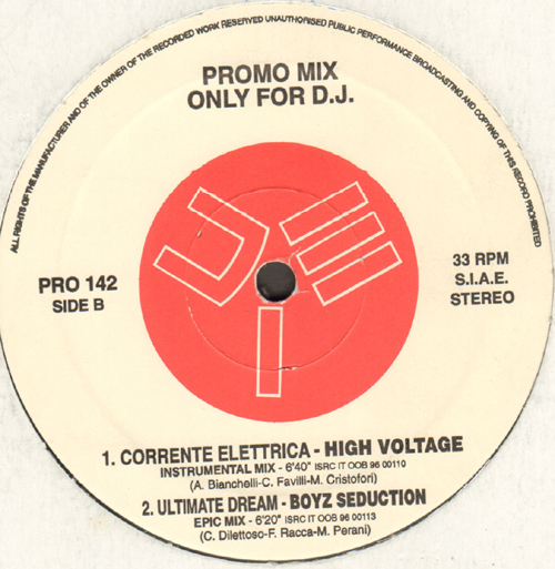 VARIOUS (SHARADA HOUSE GANG / WITH IT GUYS / HIGH VOLTAGE / BOYZ SEDUCTION) - Promo Mix 142 (You Are Deep In My Heart / Sweet Love / Corrente Elettrica / Ultimate Dream) 