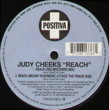 JUDY CHEEKS - Reach (Brothers In Rhythm, Mount Rushmore Rmxs) 