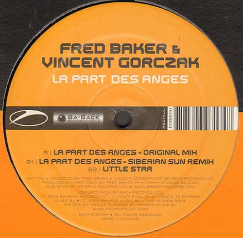 FRED BAKER & VINCENT GORCZAK - La Part Des Anges