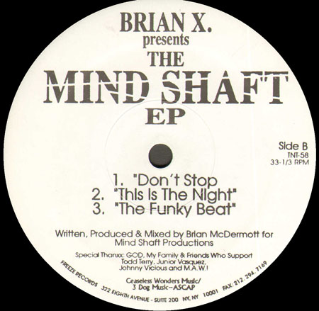 BRIAN X - The Mind Shaft EP