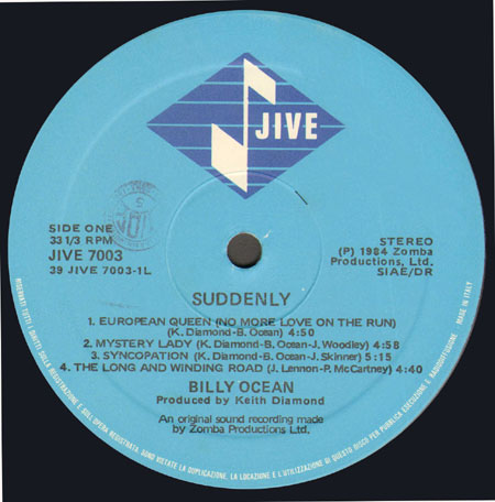 BILLY OCEAN - Suddenly