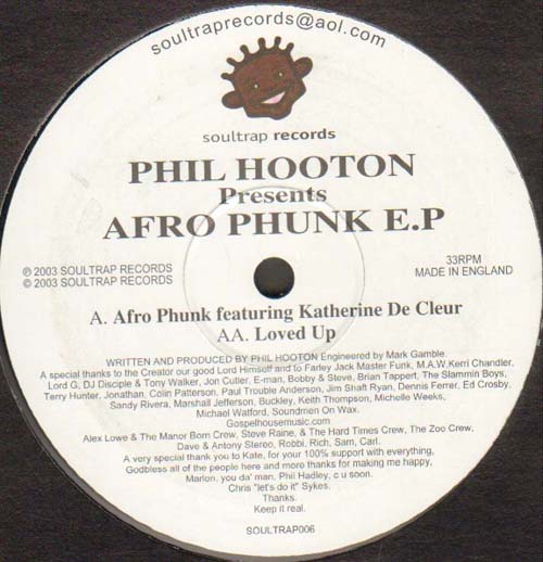 PHIL HOOTON - Afro Phunk EP