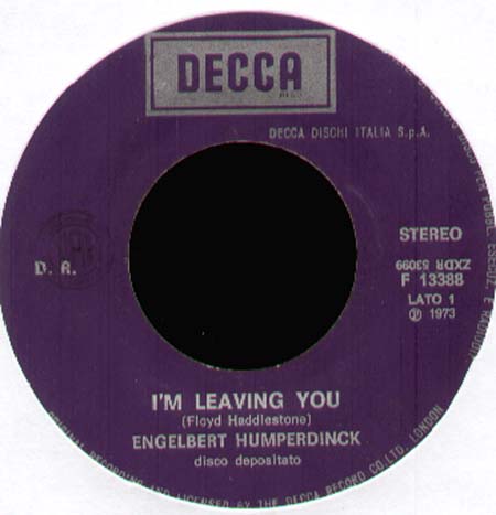 ENGELBERT HUMPERDINCK - I'm Leaving You / Time After Time