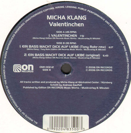 MICHA KLANG - Valentinchen