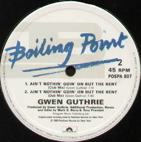 GWEN GUTHRIE - Ain't Nothin' Goin' On But The Rent