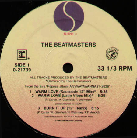 THE BEATMASTERS - Warm Love, Feat. Claudia Fontaine  (Hippie Torrales, Baby Ford Rmxs)
