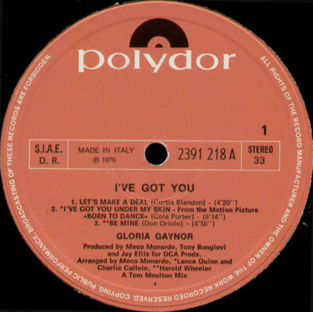 GLORIA GAYNOR - I've Got You