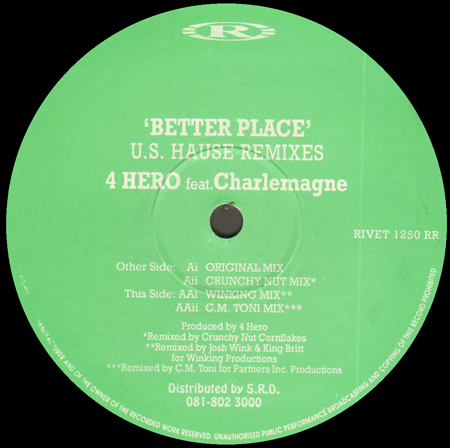 4 HERO FEAT CHARLEMAGNE - Better Place (U.S. Hause Remixes)