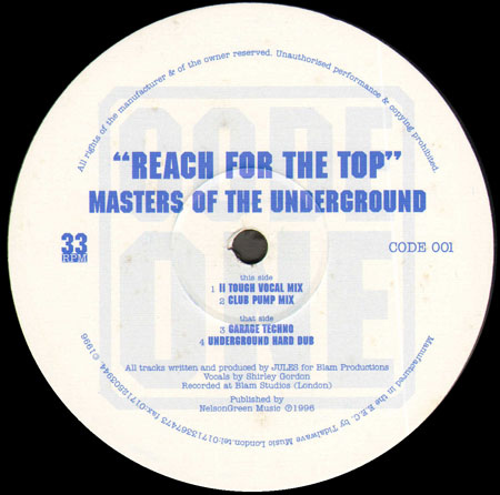 MASTERS OF THE UNDERGROUND - Reach For The Top
