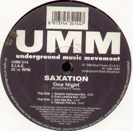 SAXATION - One Night