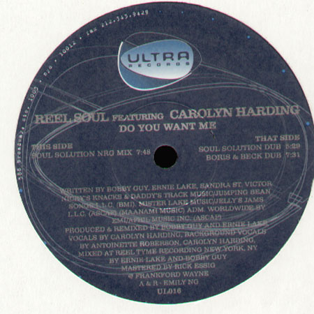 REEL SOUL, FEAT. CAROLYN HARDING - Do You Want Me (Soul Solution, Boris & Beck Rmxs)