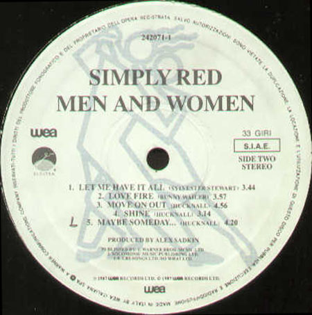 SIMPLY RED - Men And Women