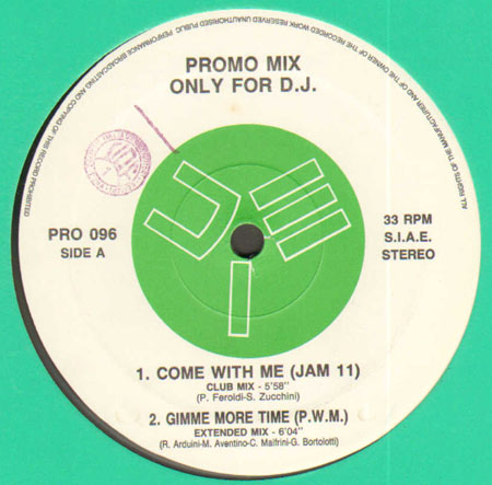 VARIOUS (JAM 11 / P.W.M. / R.A.F. / CHAPTER 1) - Promo Mix 96 (Come With Me / Gimme More Time / What I Gotta Do / Gimme The Power)