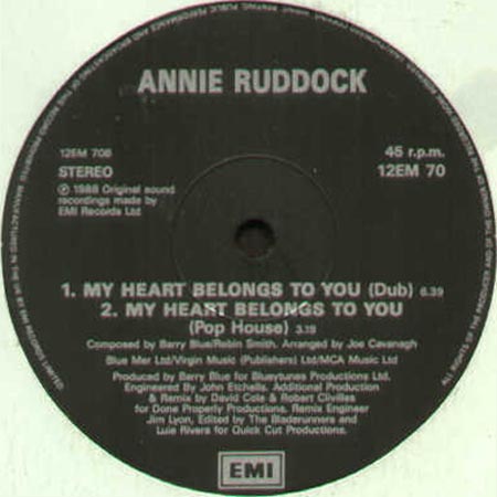 ANNIE RUDDOCK - My Heart Belongs To You