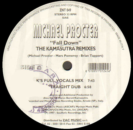MICHAEL PROCTER - Fall Down (The Kamasutra Remixes)