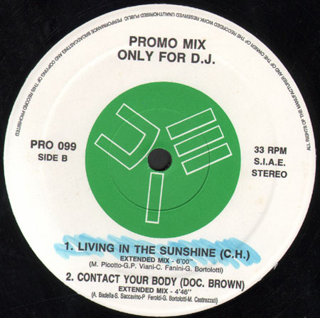 VARIOUS (CAPPELLA / DROP / CLUBHOUSE / DOC BROWN) - Promo Mix 99 (U & Me / In Your Face / Living In Sunshine / Contact Your Body)