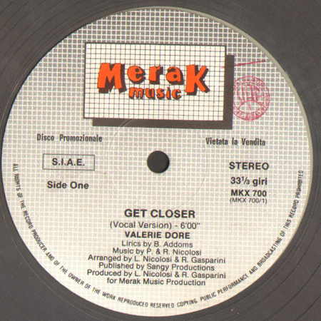 VALERIE DORE - Get Closer