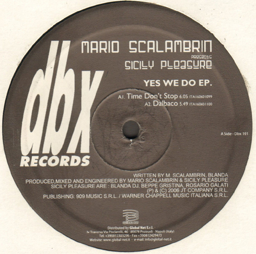 MARIO SCALAMBRIN - Yes We Do EP - Pres. Sicily Pleasure 