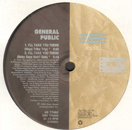 GENERAL PUBLIC   - I'll Take You There (Satoshi Tomiie Rmx)