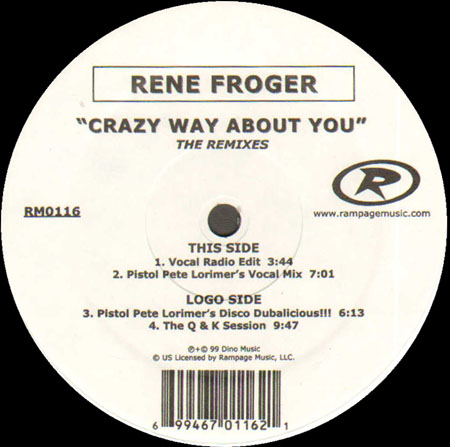 RENE FROGER - Crazy Way About You (Pete Lorimer Rmx)