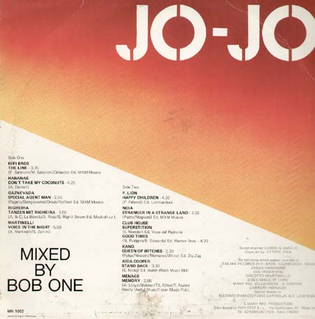 VARIOUS (P.LION/MARTINELLI/GAZNEVADA/NOIA/KANO....) - Jo Jo (Mixed By Bob One)