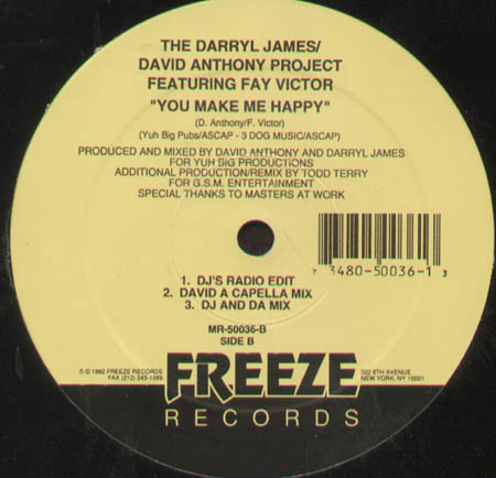 THE DARRYL JAMES - You Make Me Happy, Feat. Fay Victor
