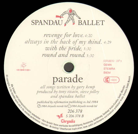 SPANDAU BALLET - Parade